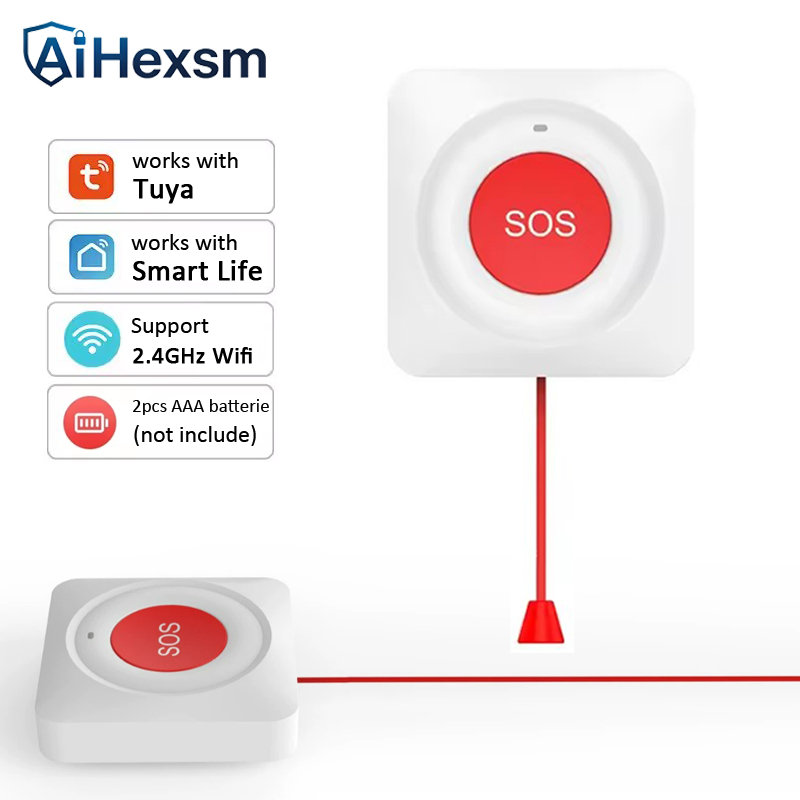 Smart Home Button - Tuya WiFi SOS Button Easy pull