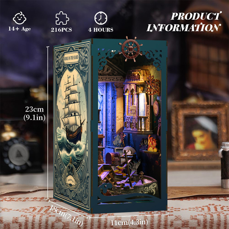 Smart Home Design - 3D Wooden DIY Bookend Puzzle Handmade