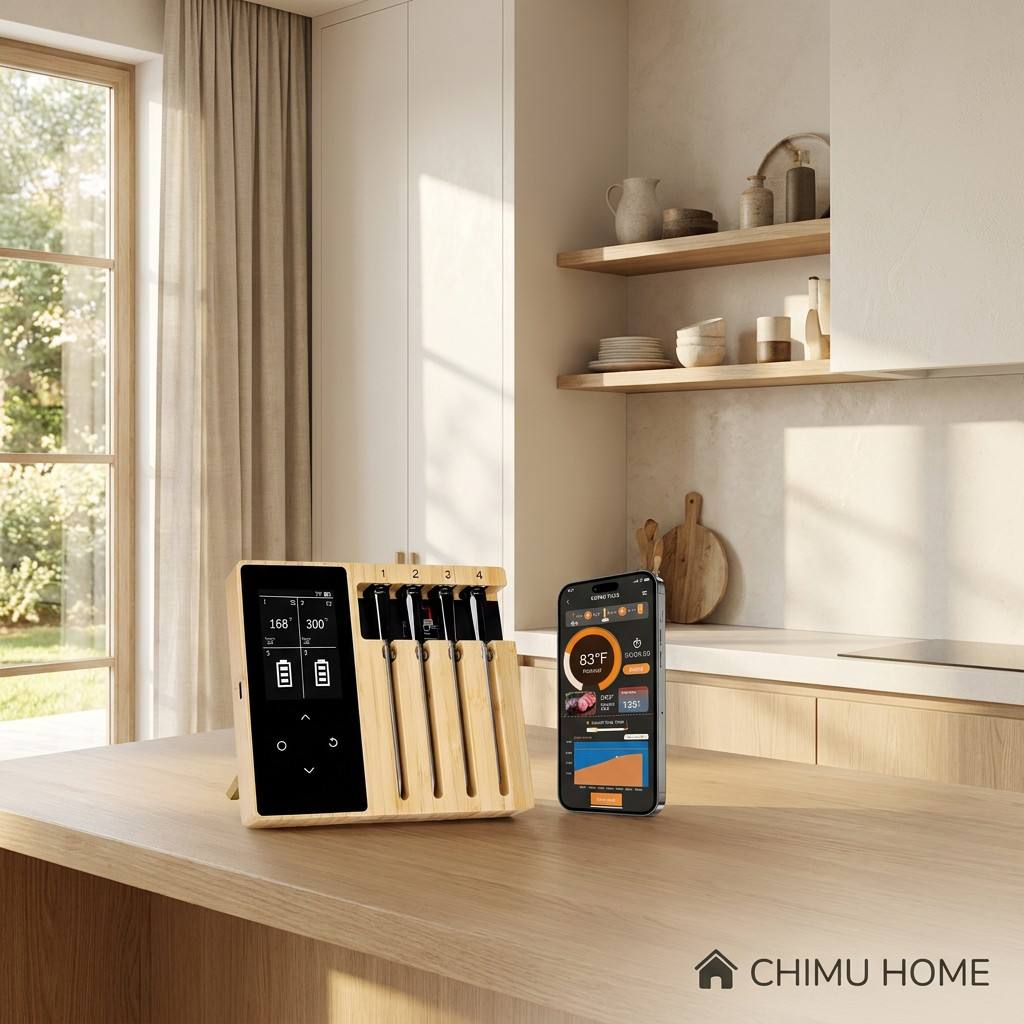 Smart Home Oven - 【CHIMU HOME】Smart Wireless Meat Thermometer Bluetooth