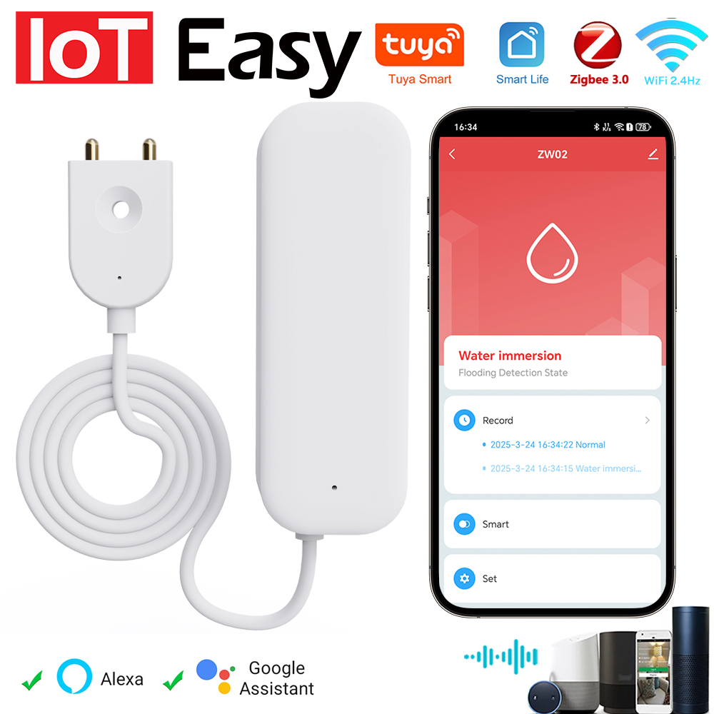 Smart Home Yale - Tuya WiFi ZigBee Water Sensor Leakage