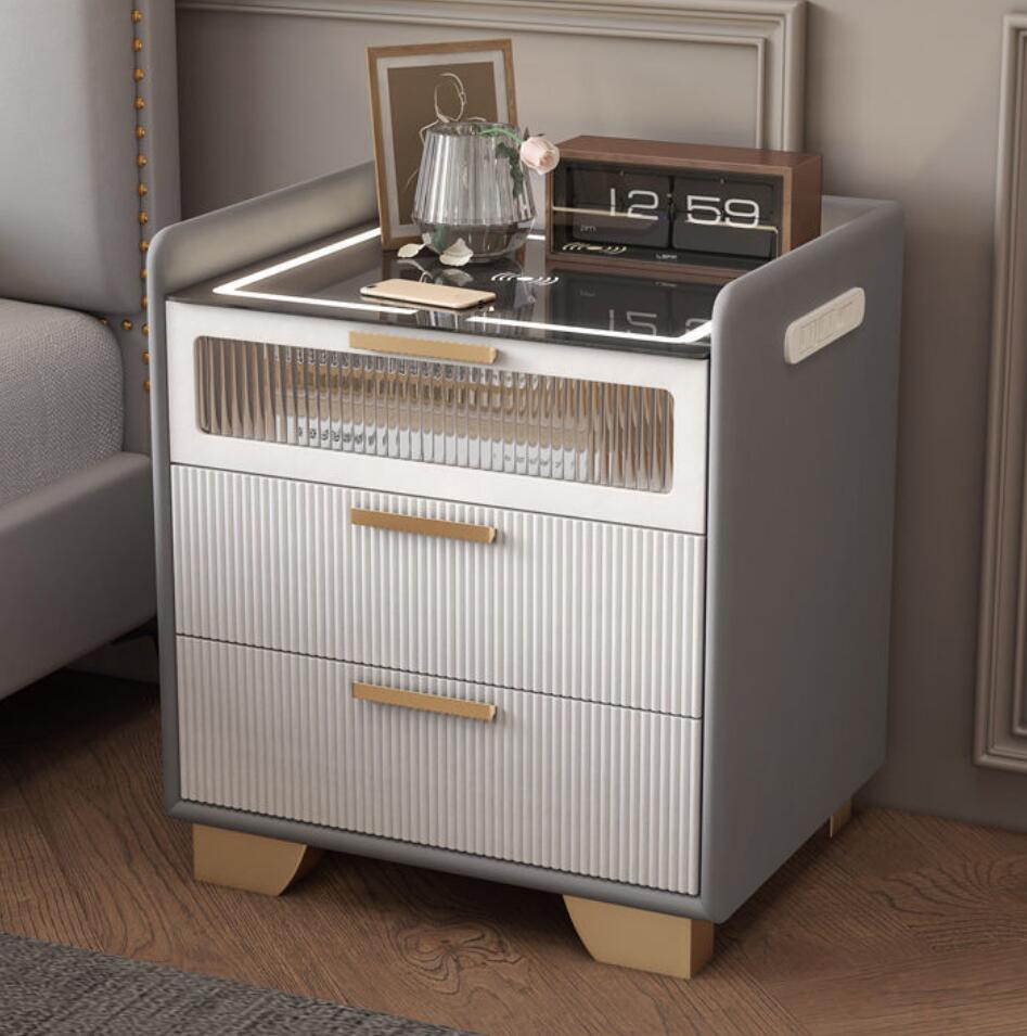 Smart Home Design - Modern Lightweight Wooden Rock Panel Bedside