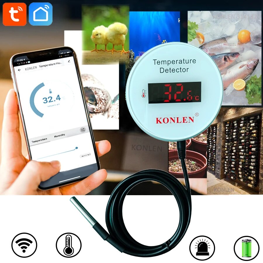 KONLEN Tuya Wifi Temperature S - đánh giá và giá Smart Home Design