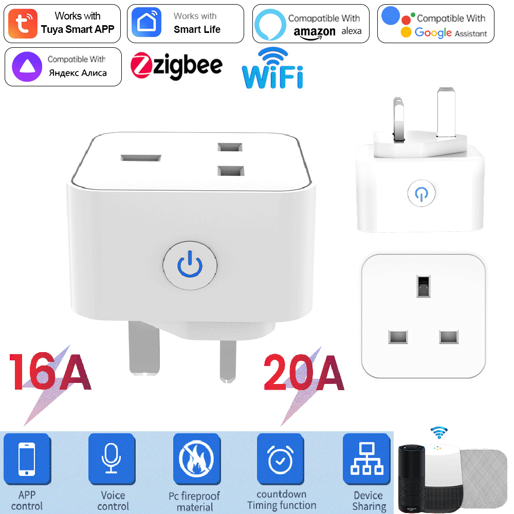 Tuya Smart Socket 16A/20A WiFi - đánh giá và giá Smart Home Wiser
