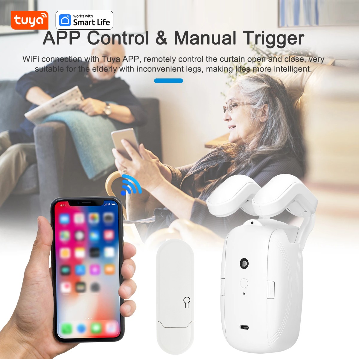 1/2PCS Tuya Smart WiFi Curtain - đánh giá và giá Smart Home Control Panel