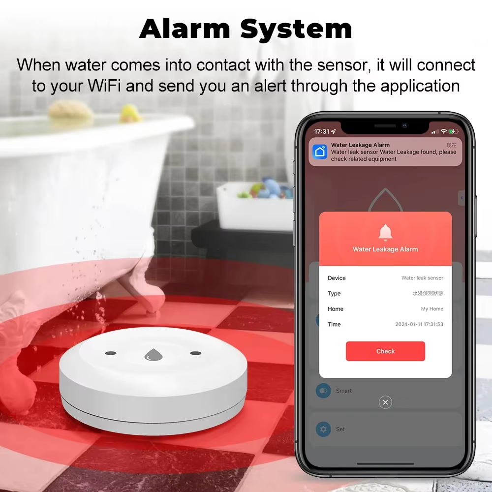 Tuya ZigBee 3.0 Water Leak Det - đánh giá và giá Smart Home Yale