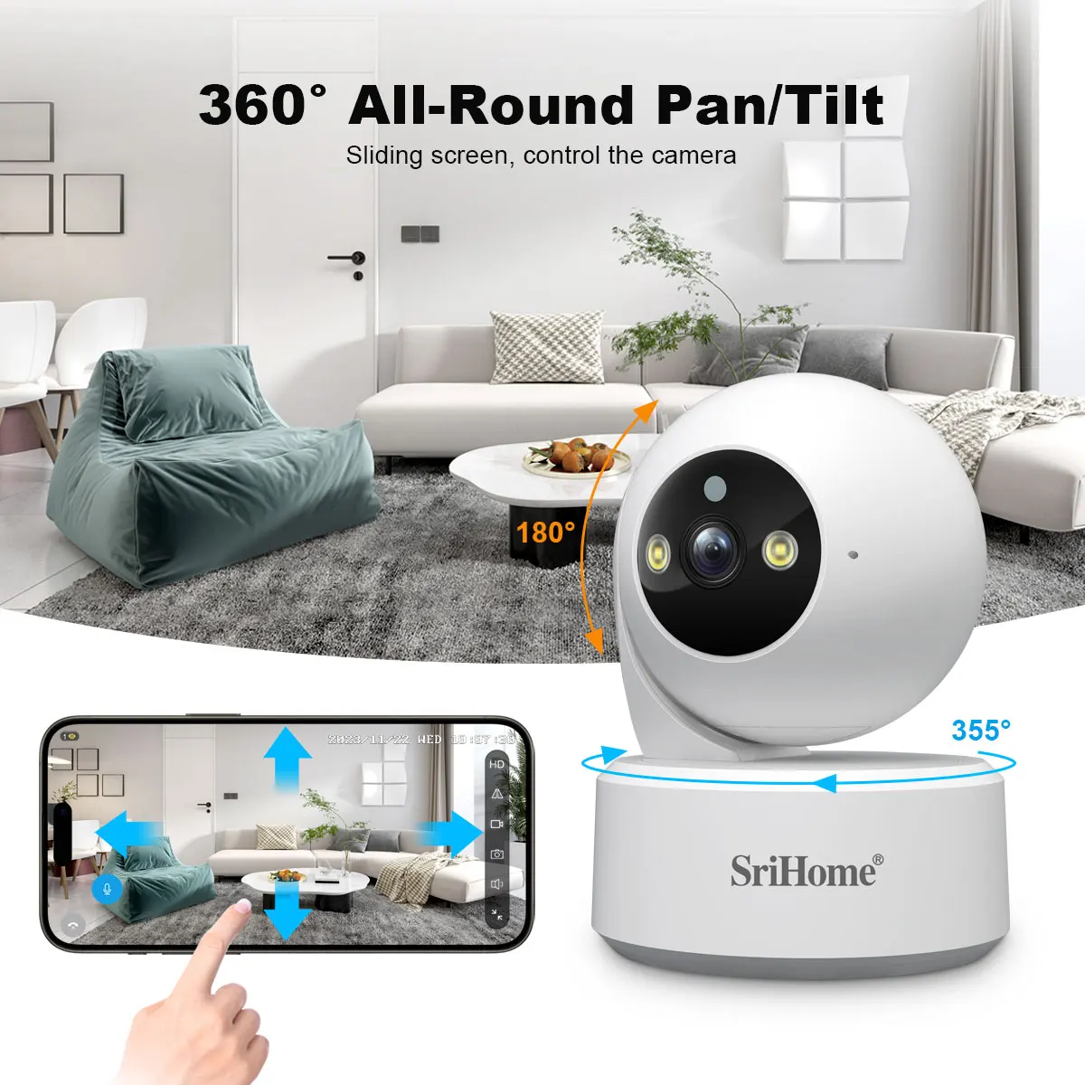 Srihome 5G WiFi Smart IP HD Ca - đánh giá và giá Smart Home For Windows