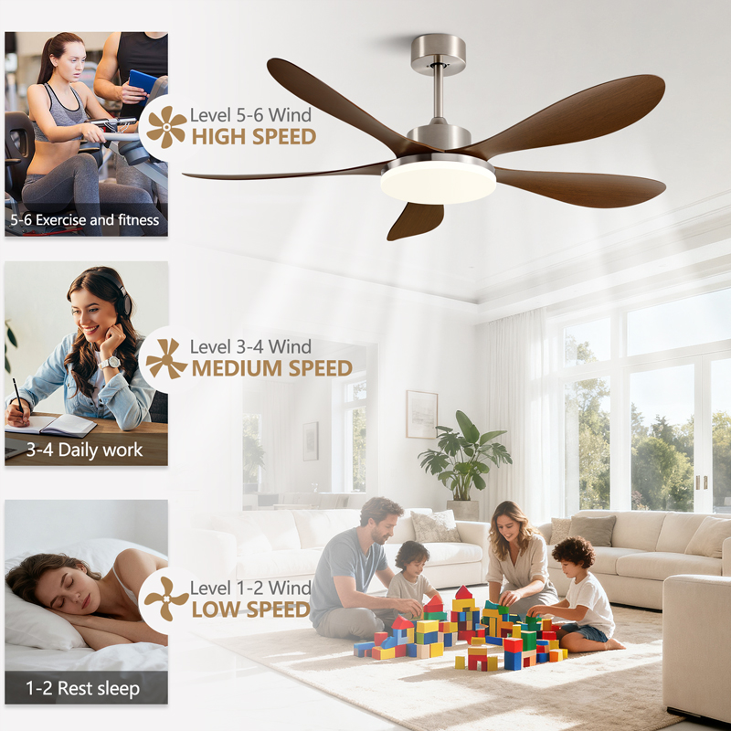 40/46/56inch 5 Blade DC Motor  - đánh giá và giá Smart Ceiling Fan