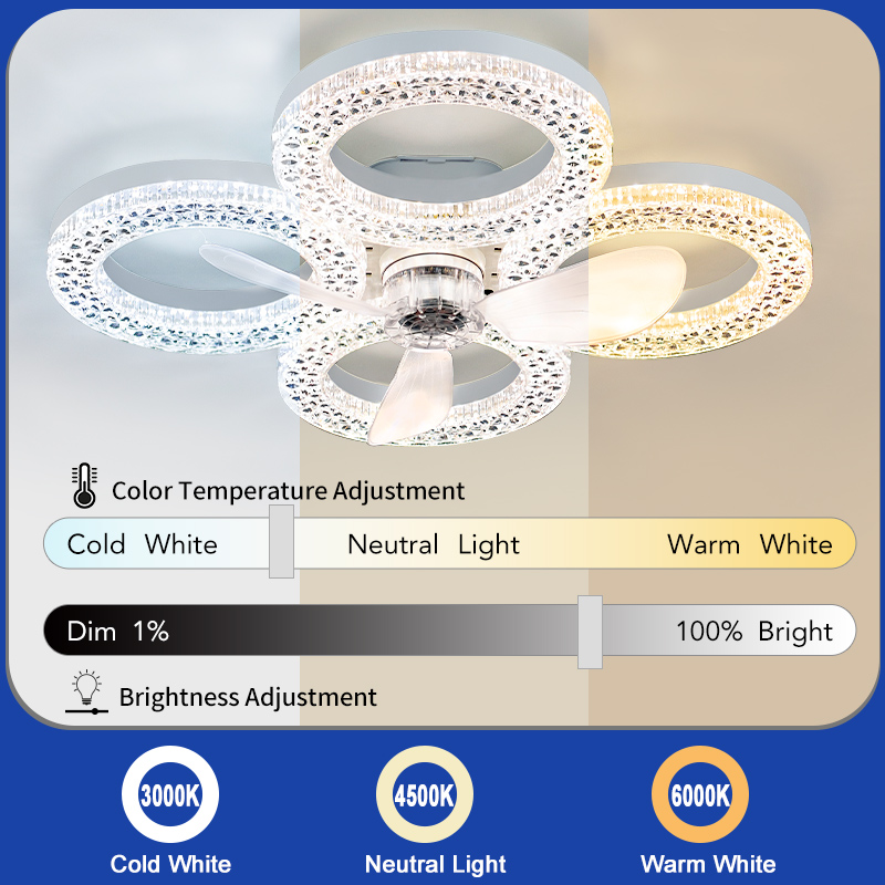 Modern Ceiling Fan with Light  - đánh giá và giá Smart Ceiling Fan