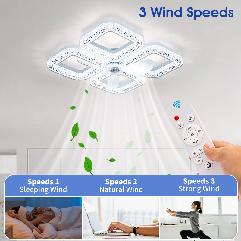 Modern Ceiling Fan with Light  - đánh giá và giá Smart Ceiling Fan